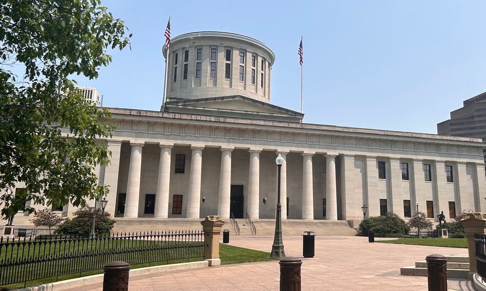 The Ohio Statehouse in May 2023.
