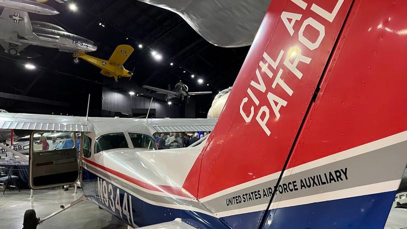 This Civil Air Patrol Cessna 172 Skyhawk was the only civilian aircraft authorized to fly in and around New York City on Sept. 12, 2001. It is now found at the National Museum of the U.S. Air Force. THOMAS GNAU/STAFF