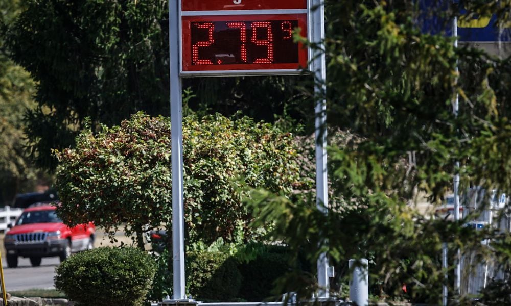 Gas prices have been dropping for seven consecutive weeks at stations like this Sunoco on Taylorsville Road in Huber Heights, which was down to $2.79 on Friday, Sept. 13. JIM NOELKER/STAFF