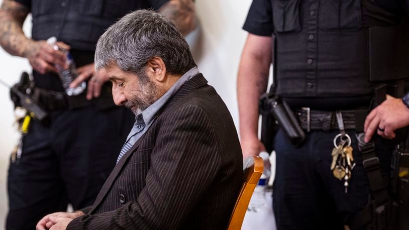 FILE - Muhammad Syed takes his seat before opening statements at the Bernalillo County Courthouse in Downtown Albuquerque, N.M., March 12, 2024. (Chancey Bush/The Albuquerque Journal via AP, Pool, File)