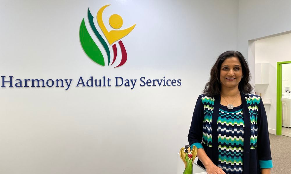 Dr. Jhansi Koduri, who founded Harmony Adult Day Services with Dr. Prasuna Madireddy, in Miami Township. The center opened this week after an opening ceremony held Aug. 22. SAM WILDOW\STAFF