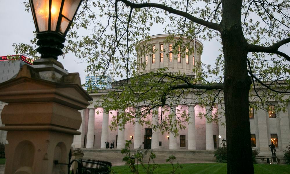  FILE -- The Ohio Statehouse in Columbus, Ohio, April 21, 2023. Backers of a proposal to establish a right to abortion in the Ohio Constitution submitted enough valid signatures to put the question on the November ballot. (Maddie McGarvey/The New York Times) 