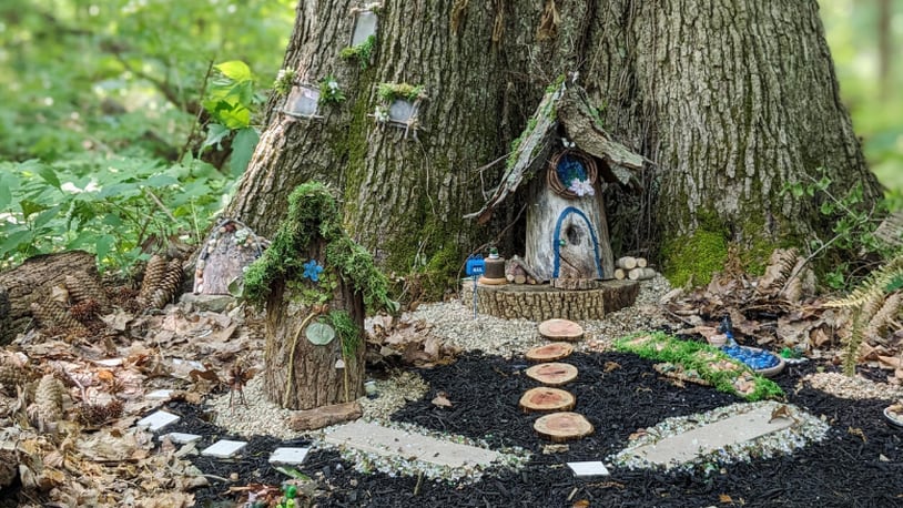 “The Faerie Houses of Aullwood" includes tiny fairie houses along a trail at Aullwood Audubon Center. The exhibit is open through Labor Day. CONTRIBUTED