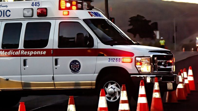 Stock photo of an ambulance.