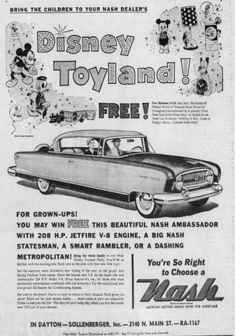 1950s Car advertisement vintage pages