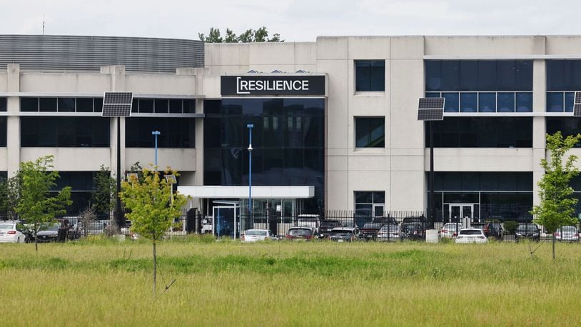 California-based National Resilience Inc. is investing $225 million into is West Chester Twp. facility, the former AstraZeneca plant, as it expands its biomedical manufacturing operations. Pictured is the plant on Friday, May 17, 2024. NICK GRAHAM/STAFF