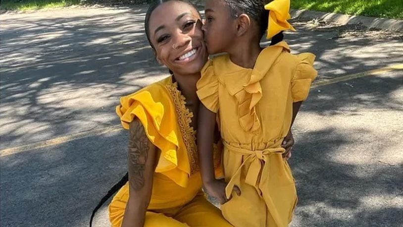 Jermea Lyle is shown with her 4-year-old daughter wearing matching outfits. CONTRIBUTED