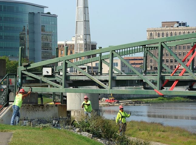 PHOTOS: Deeds Point pedestrian bridge dismantled