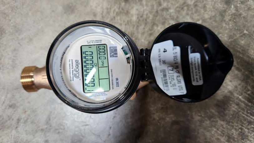 A new residential multi-jet meter in Miamisburg. The city will soon change the frequency of billing for water and sewer services to monthly instead of quarterly in response to customer demand. CONTRIBUTED