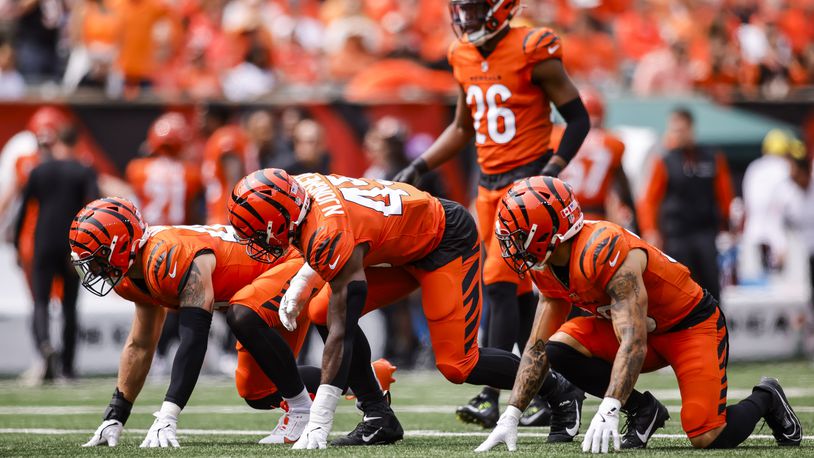 The Cincinnati Bengals lose their home opener to New England Patriots 16-10 Sunday, Sept. 8, 2024 at Paycor Stadium in Cincinnati. NICK GRAHAM/STAFF