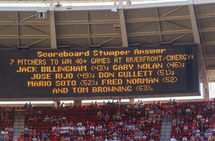 Retired Jersey Signs at Cinergy Field