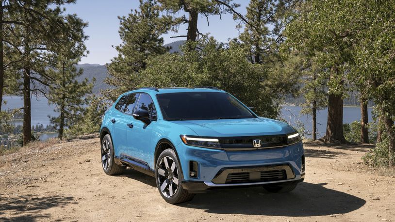 This photo provided by Honda shows the 2024 Prologue. It's Honda's first all-electric SUV and is capable of going more than 300 miles on a full charge. (Courtesy of American Honda Motor Co. via AP)