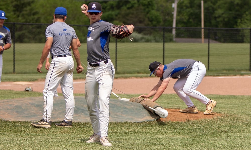 Luke Burroughs is one of three starting pitchers who have helped lead Springboro to a No. 1 tournament seed and a share of the GWOC championship. Jeff Gilbert/CONTRIBUTED