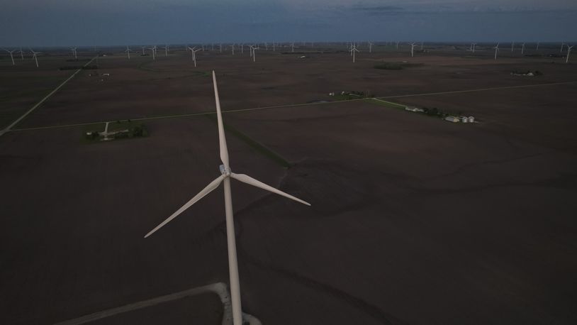 FILE - Wind turbines operate May 7, 2024, in Paxton, Ill. (AP Photo/Joshua A. Bickel, File)