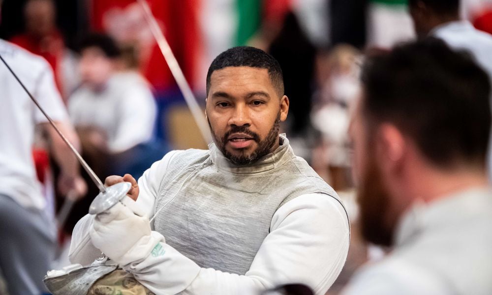 Dayton Police Officer Byron Branch will compete in the fencing competition in the 2024 Paralympic Games, which open Wednesday in Paris. Photo courtesy of USA Fencing.