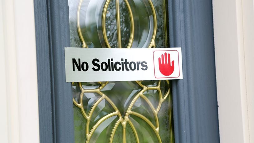 “No Solicitors” sign