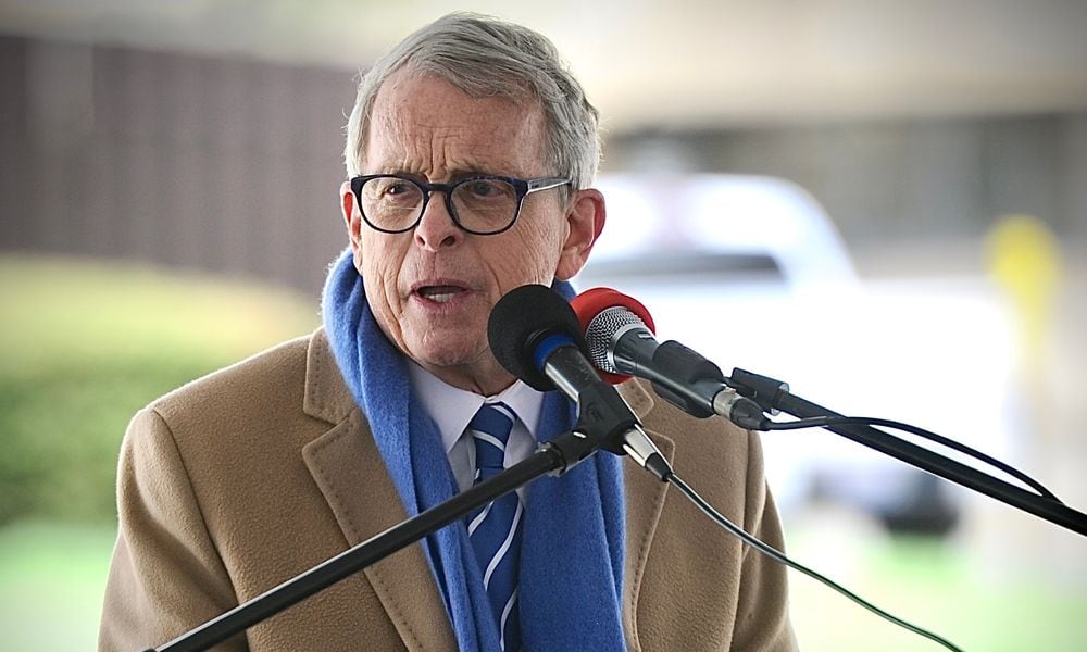 Ohio Gov. Mike DeWine was a featured speaker in Xenia Wednesday, April 3, 2024, for the ceremony 