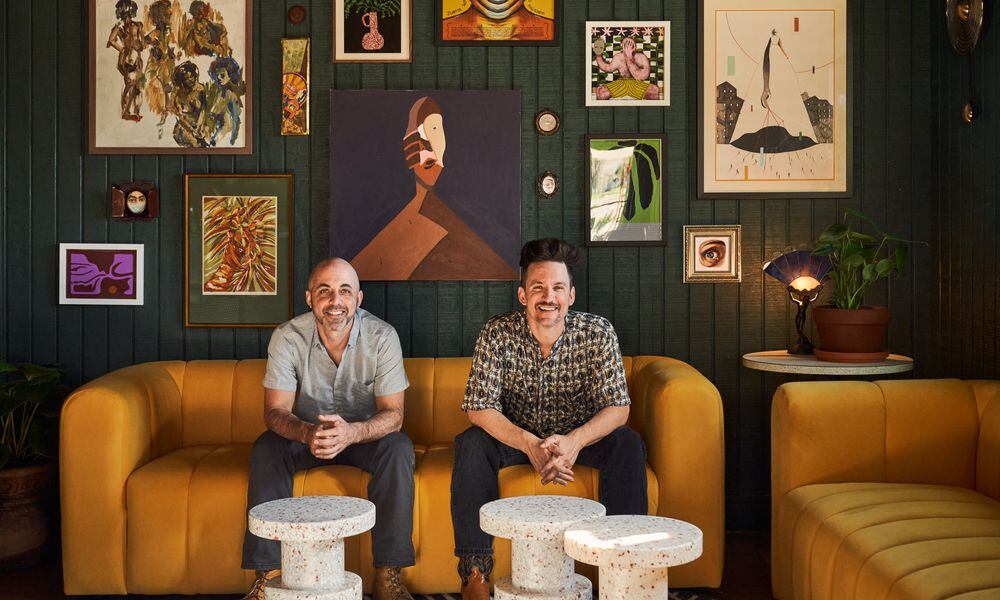 After graduating from Fairmont High School in 2000, Jay and Ryan Gitman (pictured left to right), spent time in California before settling down in Texas where theyve opened a tasting room and bar featuring Senza Maeso a hybrid spirit theyve created from South American cape gooseberries (PHOTO CREDIT: LIKENESS STUDIO).