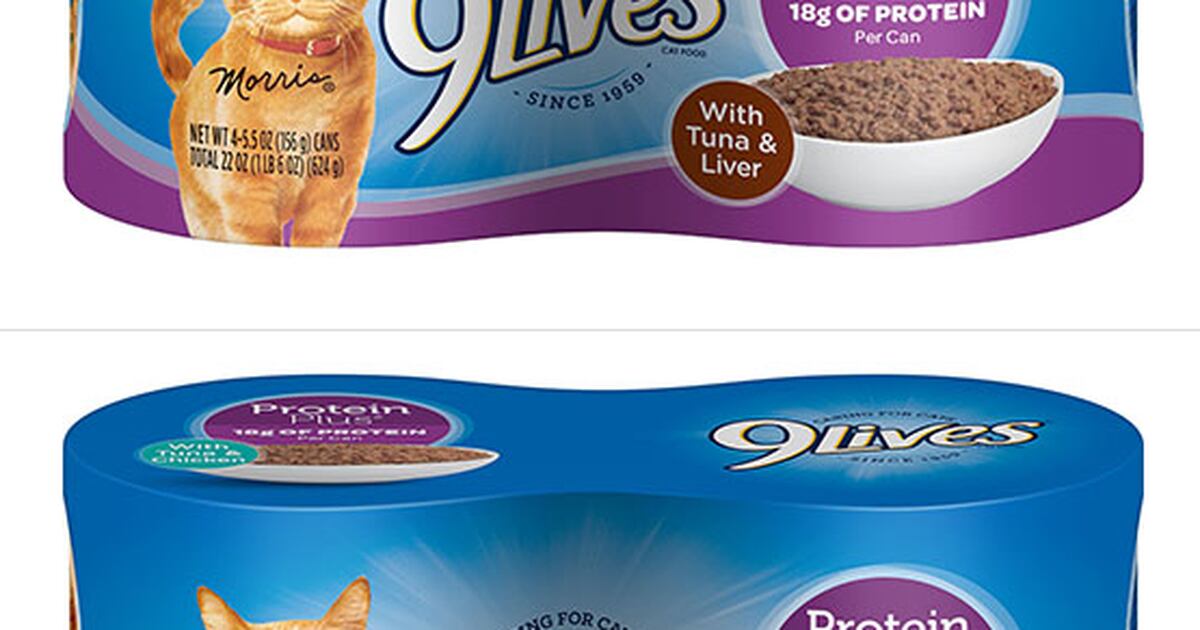 Two lots of 9Lives Protein Plus wet canned cat food recalled