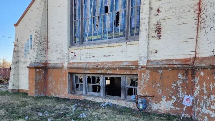 A man is accused of breaking 125-year-old stained glass windows, other windows as well as furniture, equipment and other property inside a former church in the 3600 block of Wagner Ford Road in Harrison Twp. that was turned into two residences. CONTRIBUTED