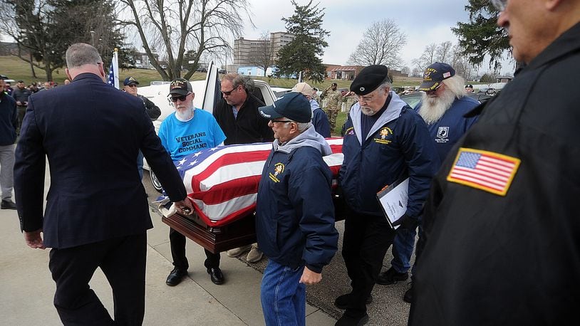 Capt. Leora V. Gray, a Vietnam veteran with no known relatives, was honored Monday, March 4, 2024 at the Dayton National Cemetery. Over one hundred people who did not know her attended to thank her for her service. MARSHALL GORBY\STAFF