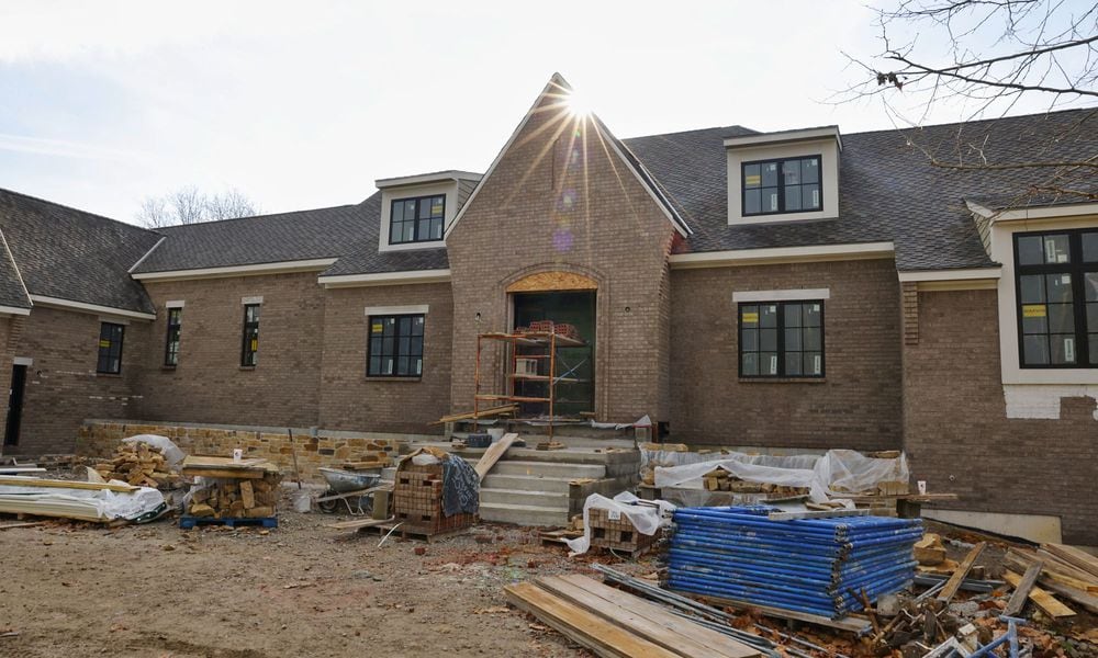 A home under construction in the 6400 block of Bull Run Court in Clearcreek Twp. Friday, Nov. 24, 2023. The average home sales prices in the Dayton region continued to increase year-to-date through October when compared to 2022 and local experts say the primary cause is a lack of inventory. NICK GRAHAM/STAFF