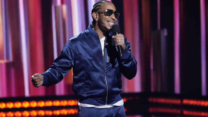 FILE - Host Ludacris speaks from the stage during the iHeartRadio Music Awards, April 1, 2024, at the Dolby Theatre in Los Angeles. (AP Photo/Chris Pizzello, File)