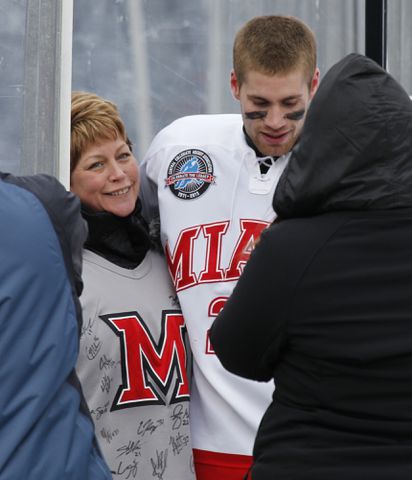 Miami Hockey Practices at Soldier Field