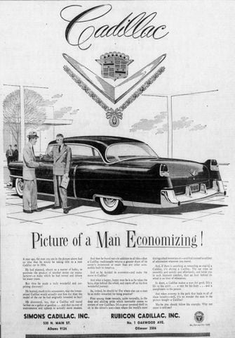 1950s Car advertisement vintage pages