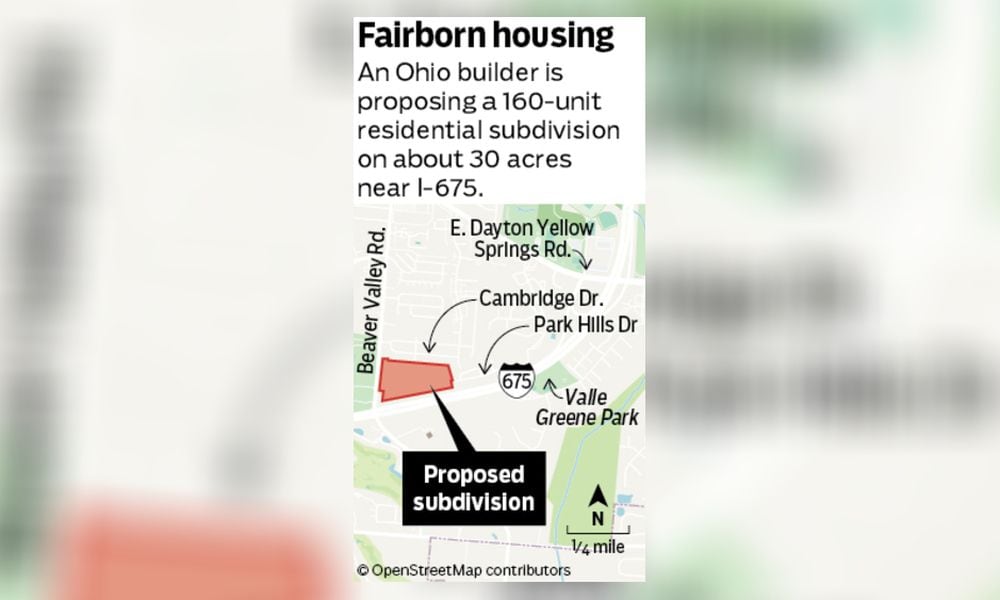 An Ohio developer seeking to expand its reach in the Dayton market wants to build 160 apartments on about vacant 30 acres near Beaver Valley Road and Interstate 675 in Fairborn. STAFF