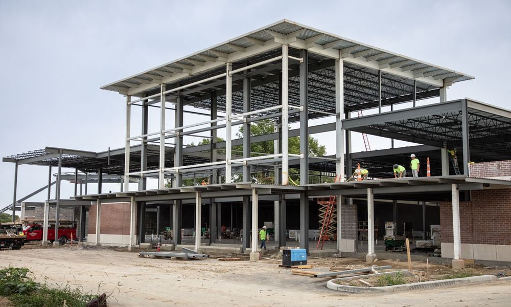 Construction of the Dorothy Lane Market Mason site in the $150 million Mosaic mixed-use development is progressing. The upscale grocery that started 76 years ago at the border of Oakwood and what would become Kettering, is completing its largest site yet. Photos provided by Tracy Doyle, Dorothy Lane Market