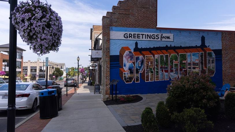 
                        FILE — A “Greetings from Springfield” mural in Springfield, Ohio, Aug. 27, 2024. Residents of the Ohio city where Donald Trump has baselessly insisted that Haitian immigrants are eating their neighbors’ pets expressed concern on Thursday, Sept. 19, 2024, after Trump publicly promised to visit in two weeks. (Maddie McGarvey/The New York Times)
                      