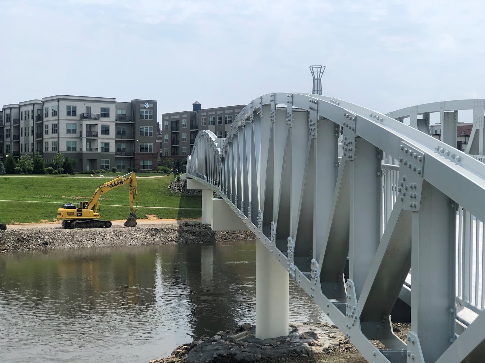 The Deeds Point pedestrian bridge reopened on Friday after closing in late 2018. CORNELIUS FROLIK / STAFF