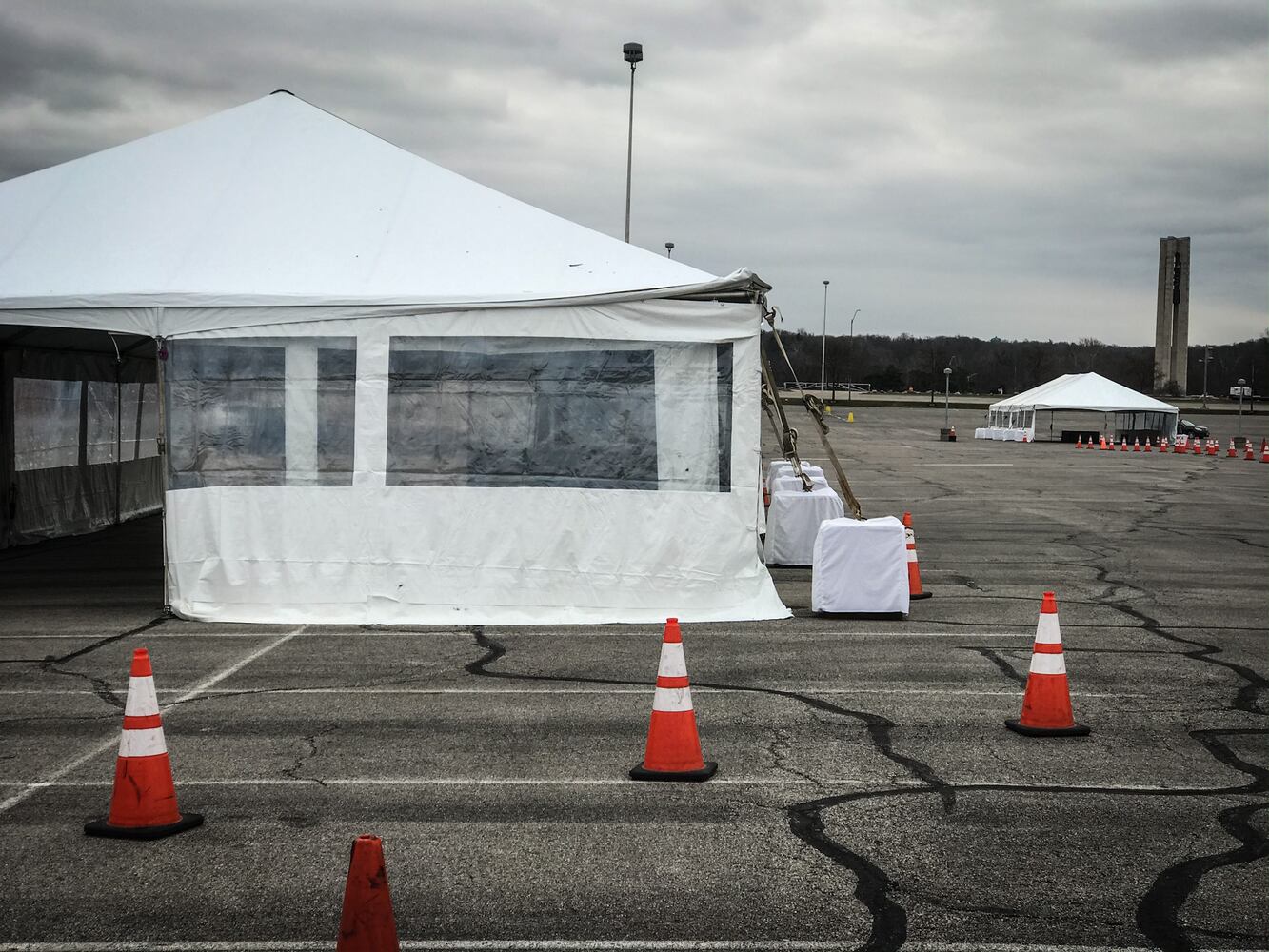 UD Arena parking lot now a coronavirus testing drive thru