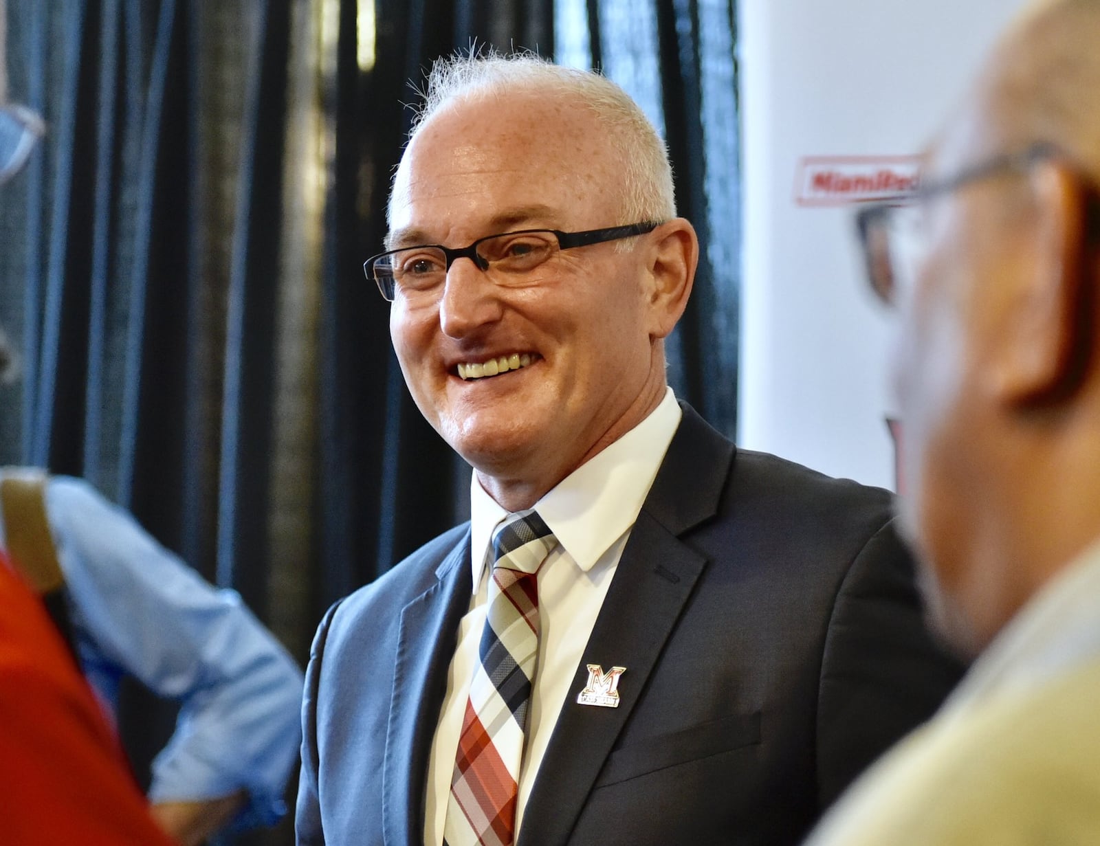 Chris Bergeron was announced as new head coach for Miami RedHawks hockey team Monday, April 8, 2019 at Goggin Ice Center on the Miami University campus in Oxford. NICK GRAHAM/STAFF