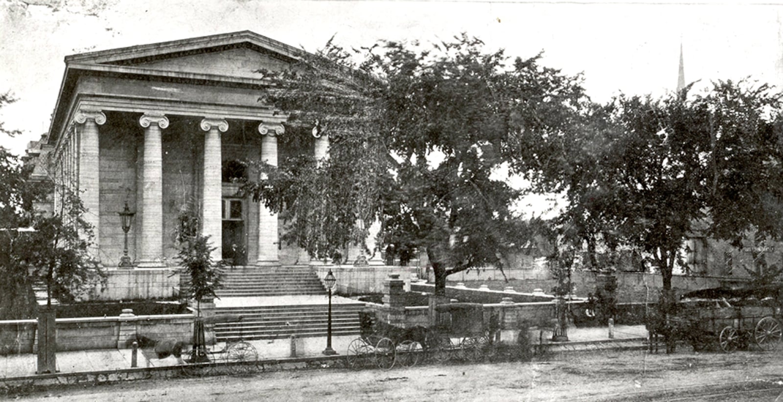 This photograph of Dayton's Old Courthouse was taken during the period of the Civil War. Abraham Lincoln made a speech out front Sept. 17, 1859.  DAYTON METRO LIBRARY