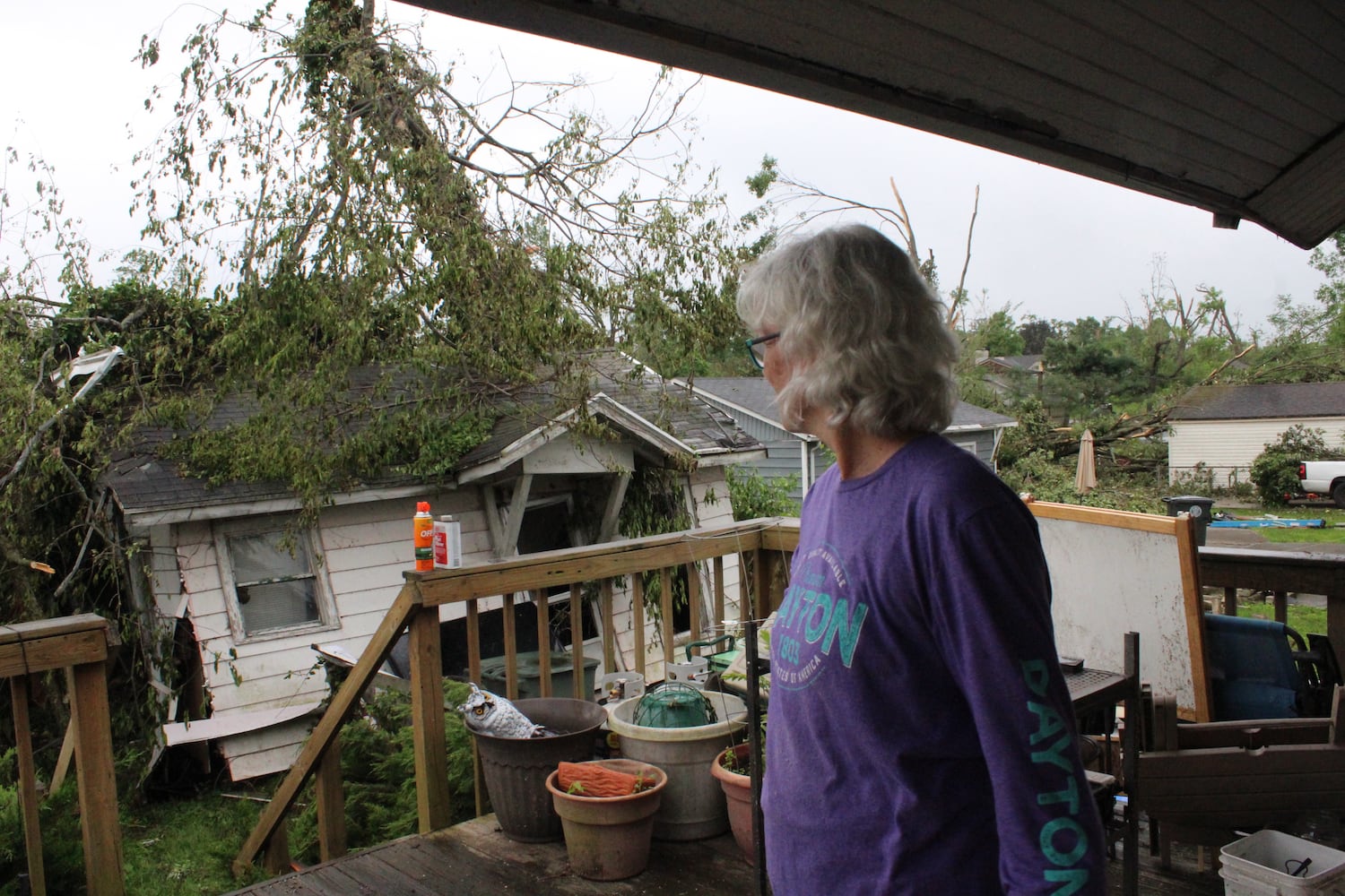 Photos: Community rallies around Dayton restaurant owner after son’s death, tornado