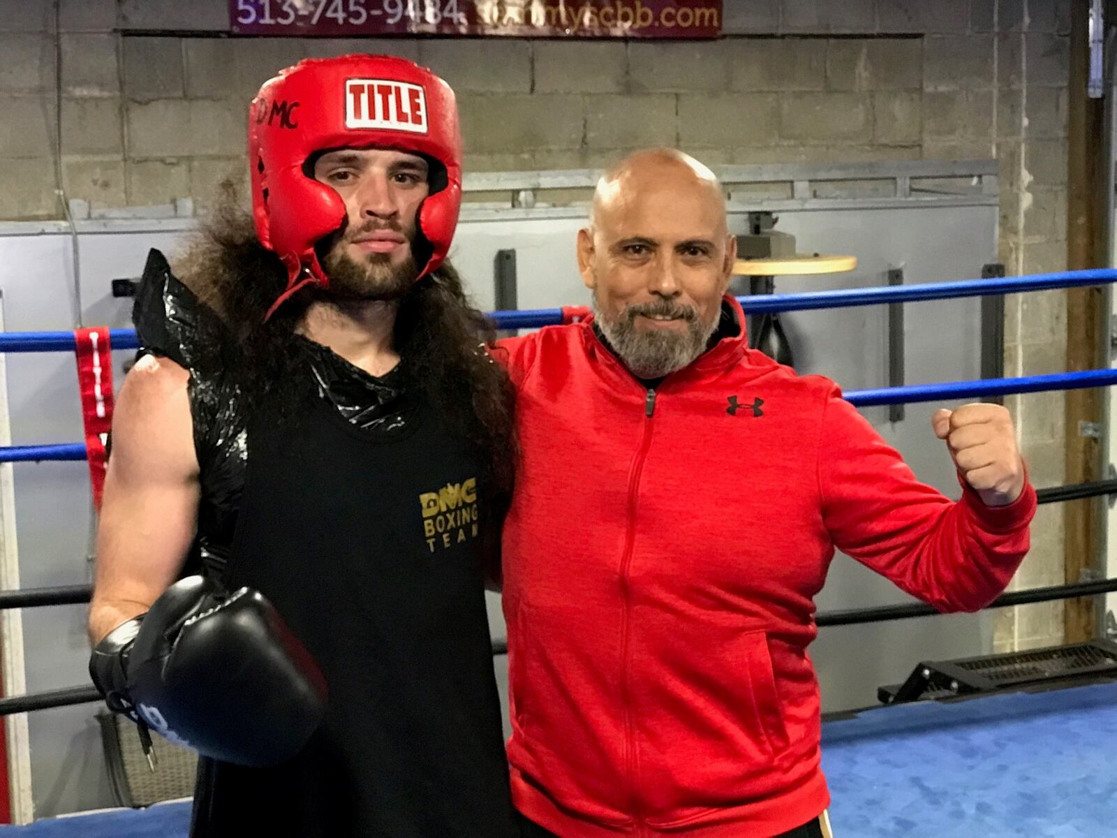 Middleweight Andrew Zammit with his trainer Daniel Meza-Cuadra, who owns and operates DMC Boxing Academy on Marco Lane in Centerville. Zammit will fight in the USA Boxing National Championships next week in Lubbock, Texas. Meza-Cuadra will work his corner. Tom Archdeacon/CONTRIBUTED