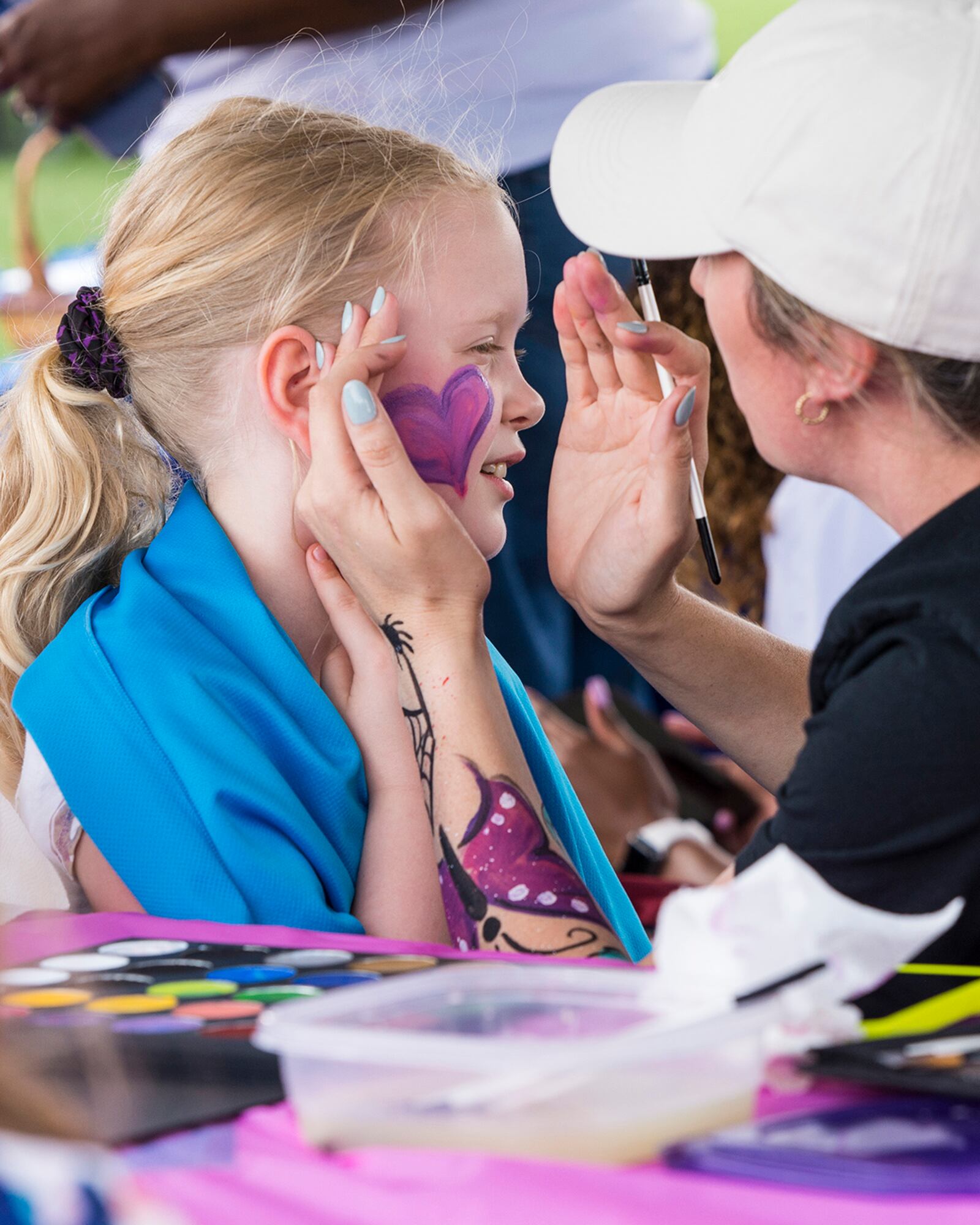 A child gets her face painted at Summer Fest on July 29 at Wright Patterson Air Force Base. U.S. AIR FORCE PHOTO/JAIMA FOGG