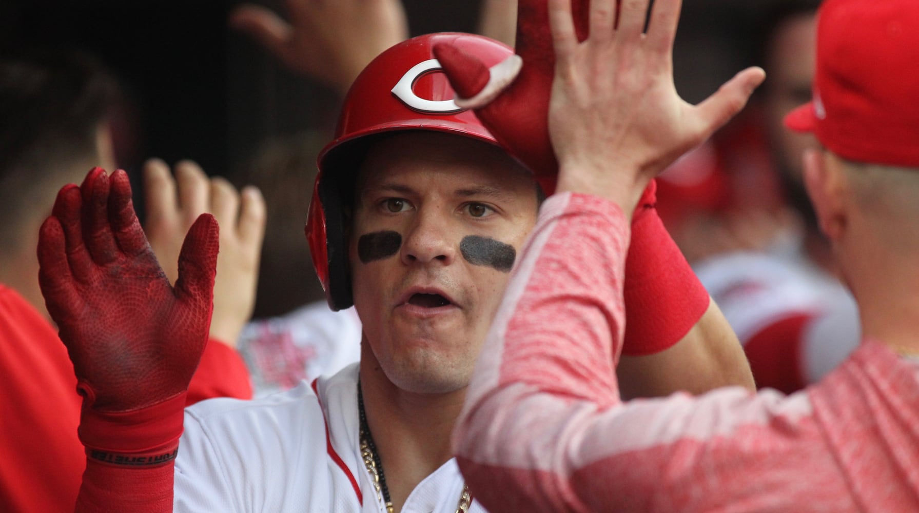 Photos: Derek Dietrich hits two three-run home runs for Reds