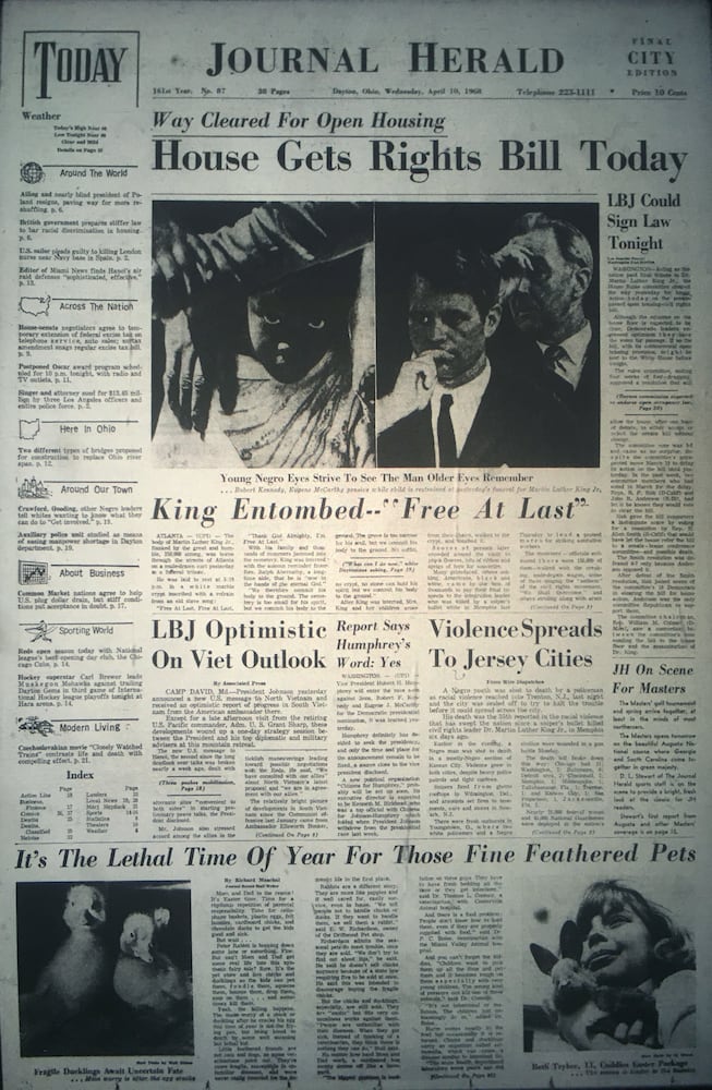 News pages tell MLK assassination story