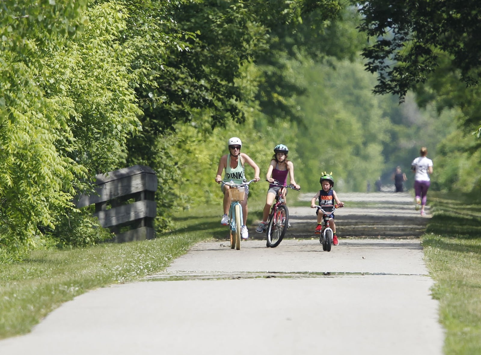 The Creekside Trail in Beavercreek that runs from Eastwood MetroPark to Xenia is approximately 18 miles. (source: TY GREENLEES / STAFF)