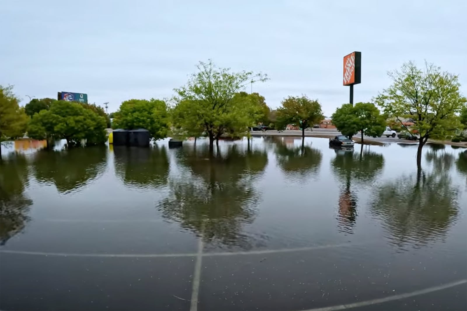 In this image taken from video, debris and damage and are seen from severe flooding in Roswell, N.M., Sunday, Oct. 20, 2024. (Juliana Halvorson via AP)