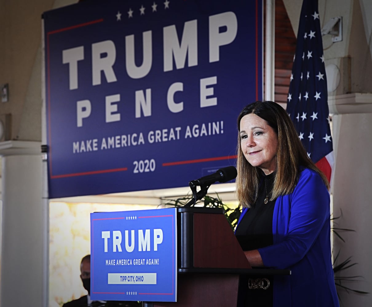 Second lady Karen Pence campaigns for Trump in Tipp City