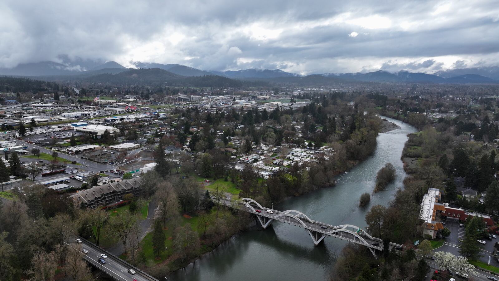 FILE - The Rogue River is seen March 22, 2024, in Grants Pass, Ore. (AP Photo/Jenny Kane, File)