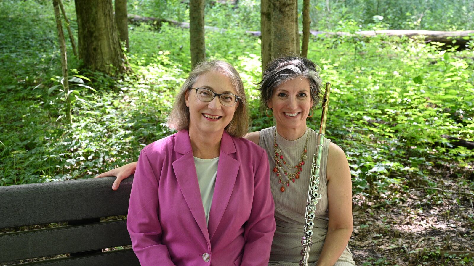 Sonya Szabo-Reynolds (left) and Gretchen Germann will perform Jeanine Yeager’s “Powerful Impressions” during Dayton Music Club’s “Parade of American Music” at Fairmont Presbyterian Church in Kettering on Sunday, Nov. 19.