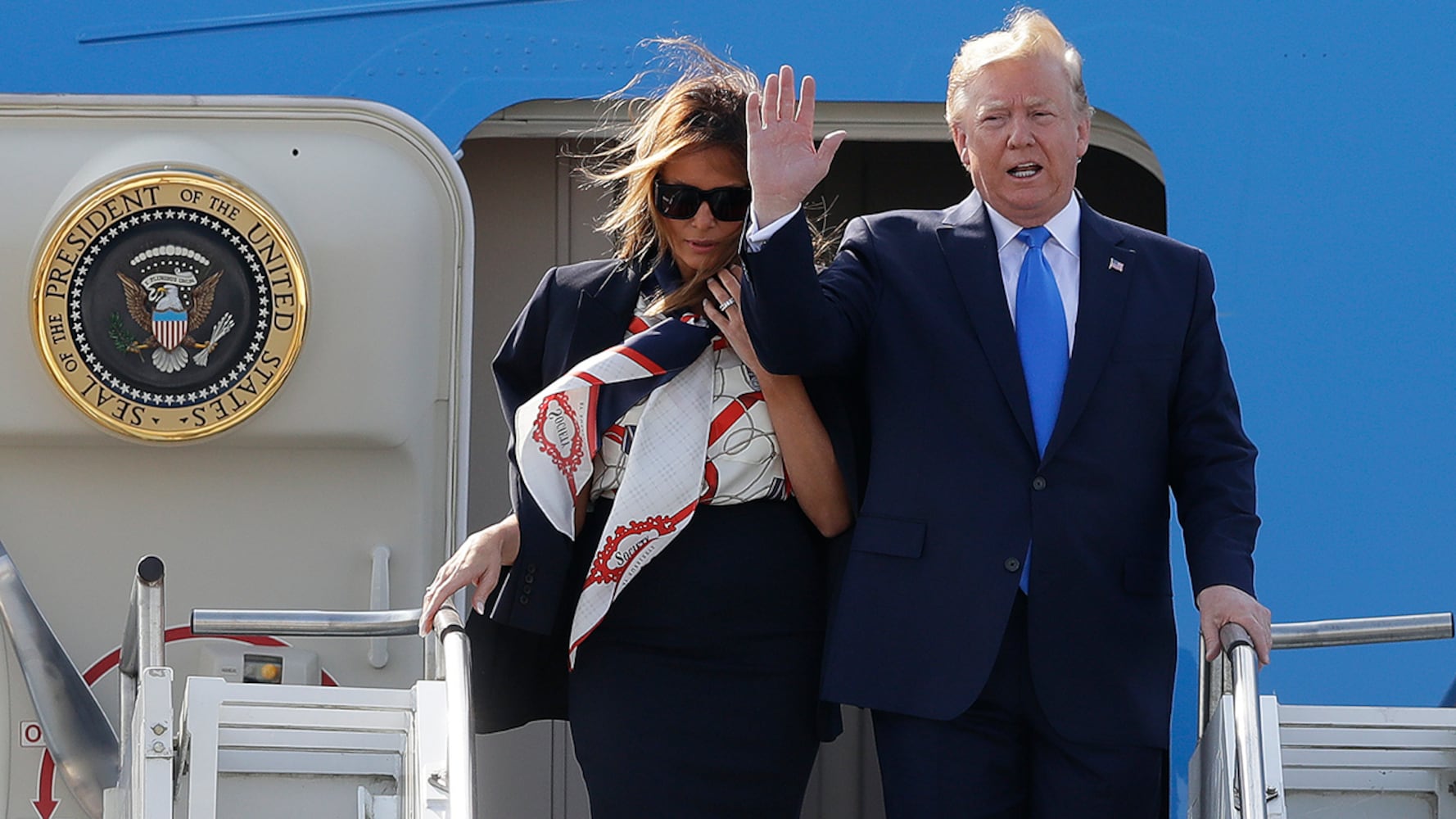 Photos: Trump arrives in United Kingdom for 3-day state visit