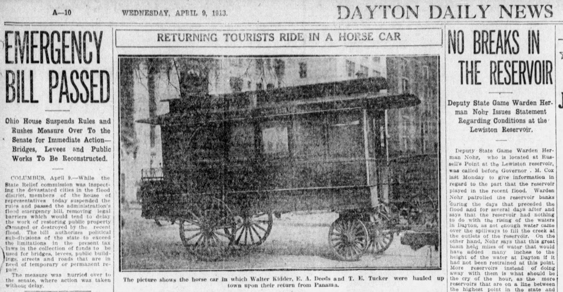 Dayton history pages 1913 Flood