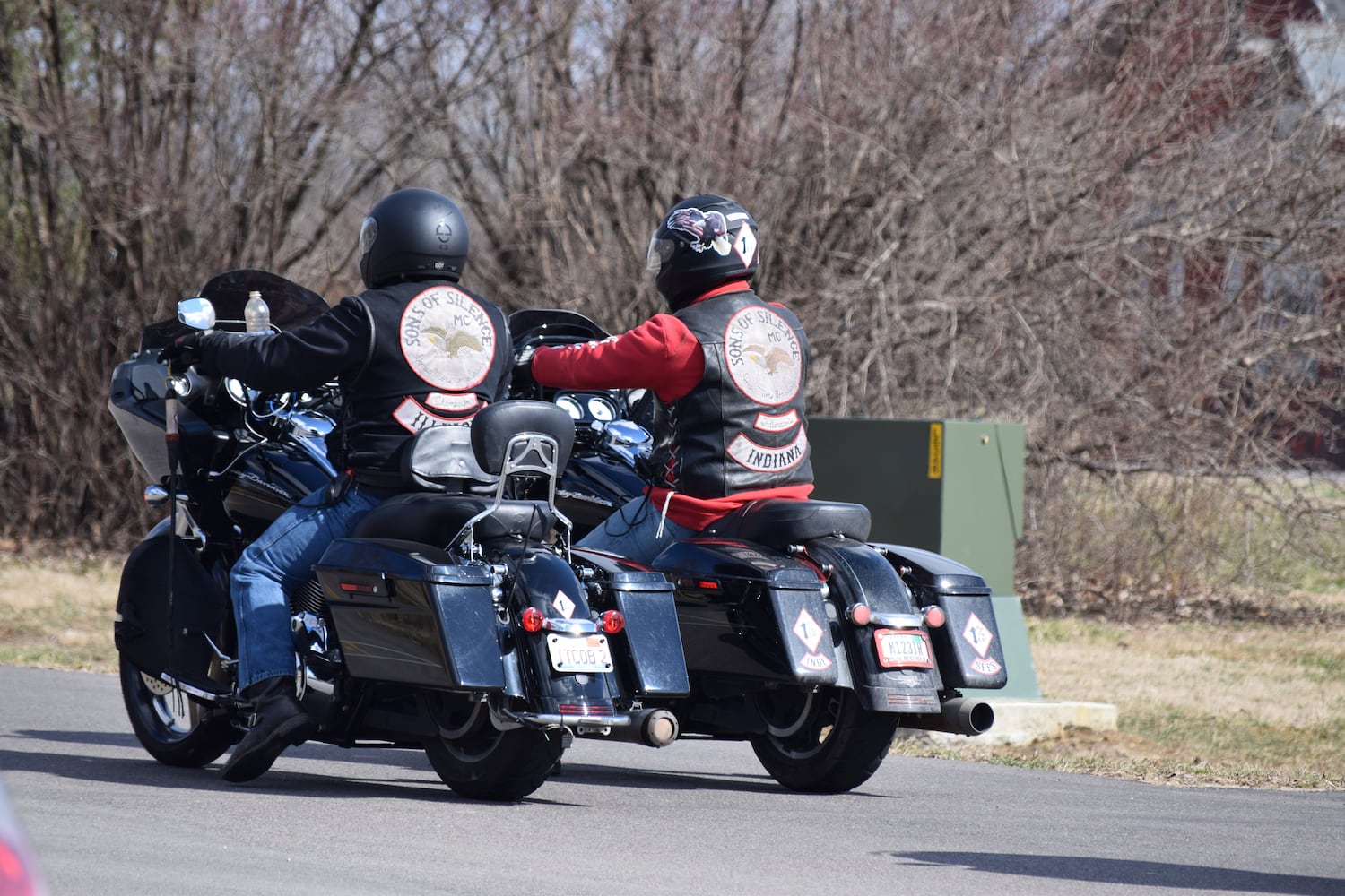 PHOTOS: Thousands of Outlaws attend motorcycle gang leaders funeral at Montgomery County Fairgrounds.