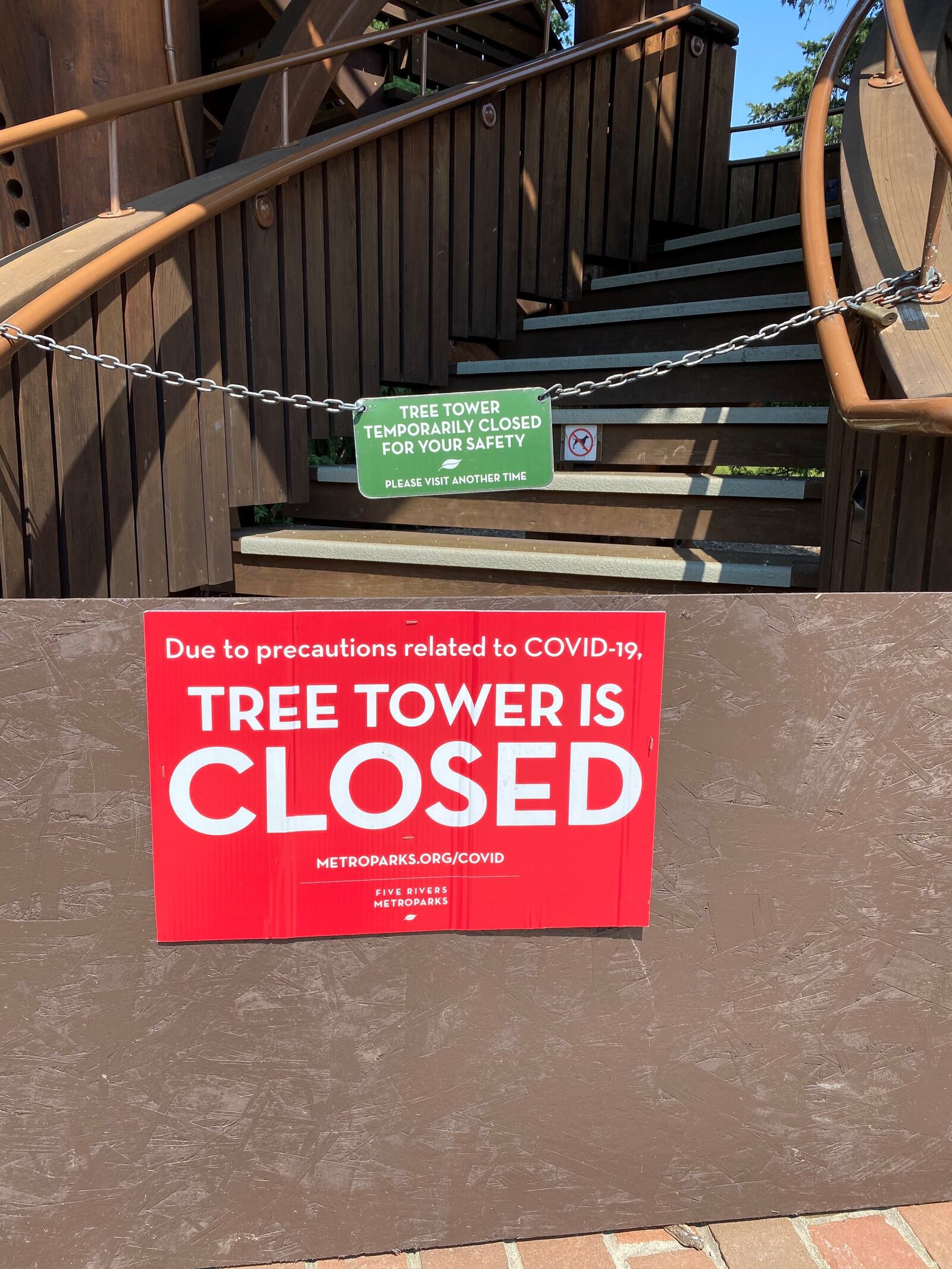 The Cox Arboretum Tree Tower was closed this summer because of the coronavirus pandemic. The image was taken Monday, Sept. 7, 2020.